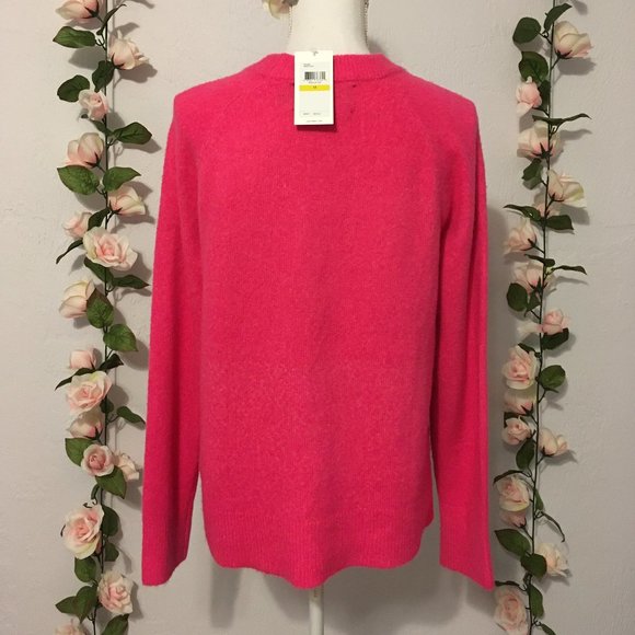NWT Calvin Klein Cozy Hot Pink Sweater - Picture 4 of 8